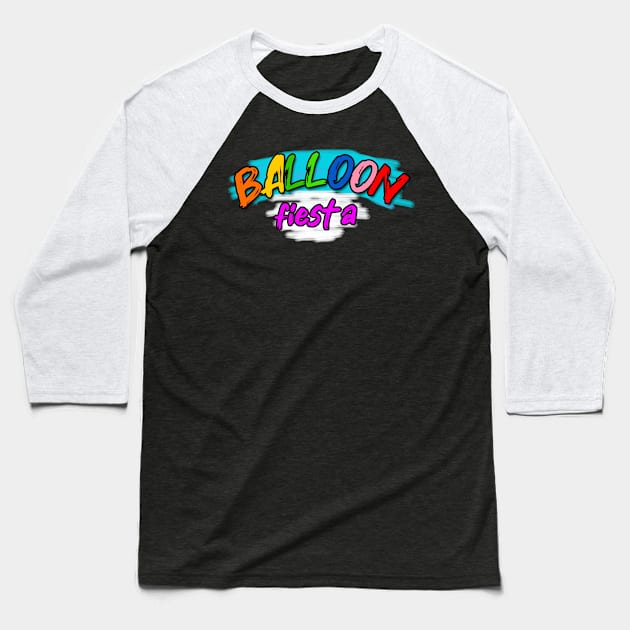 Balloon Fiesta Baseball T-Shirt by araharugra